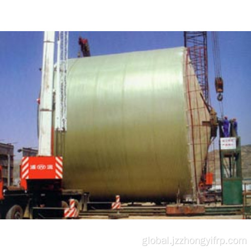 Site Work for Large Scale Tank FRP GRP Large scale vessel made on site Manufactory